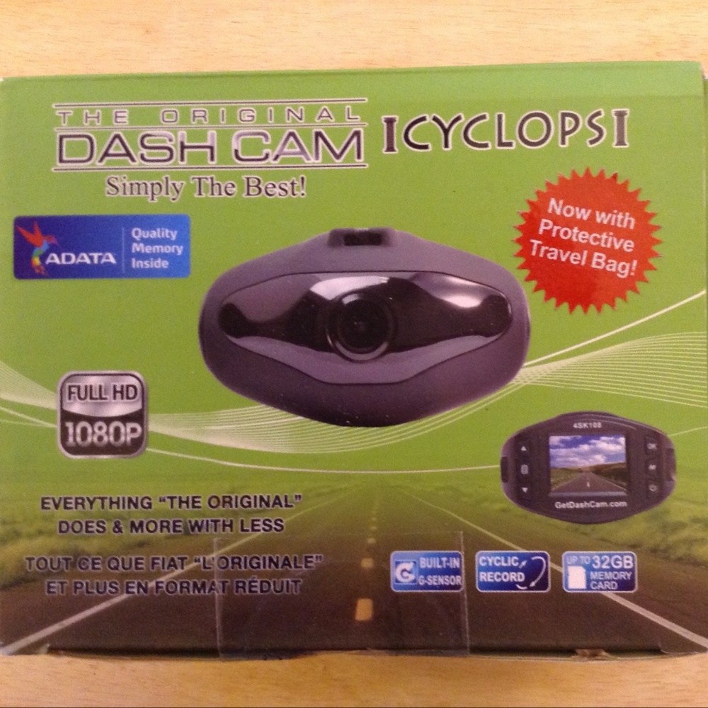 Full HD 1080P Dash Cam Cyclops 1 With Auto On/Off And Anti Shake Technology